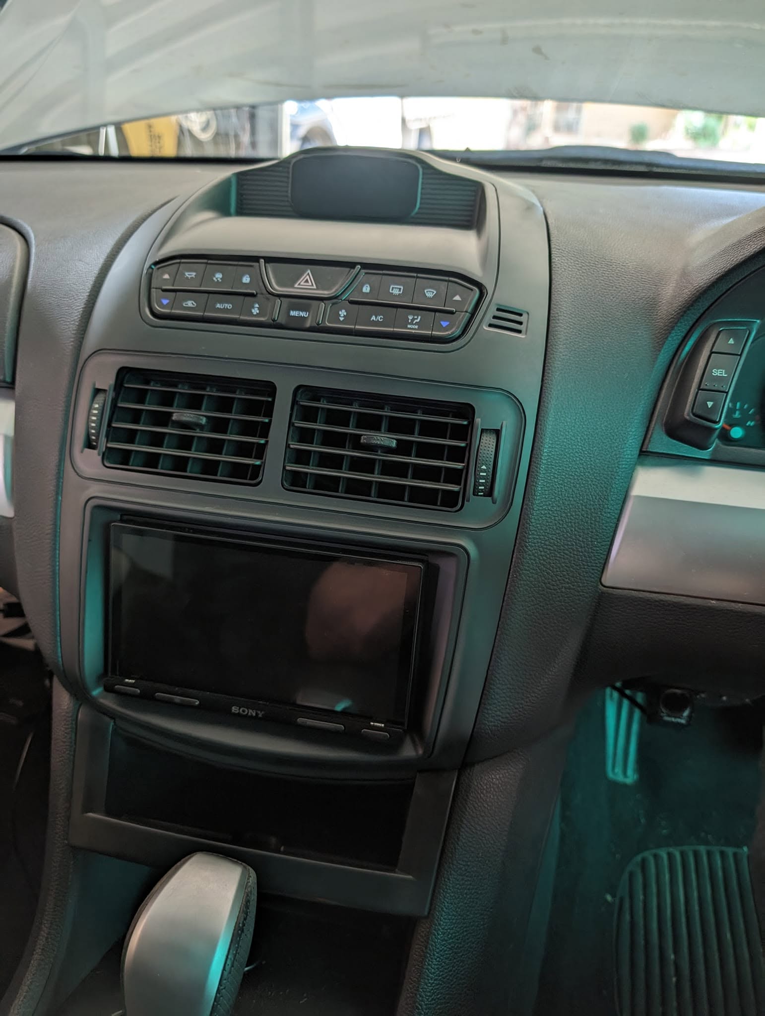New head unit fitted into a ute dashboard
